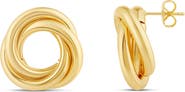 SHYMI Triple Twist Round Stud Earrings