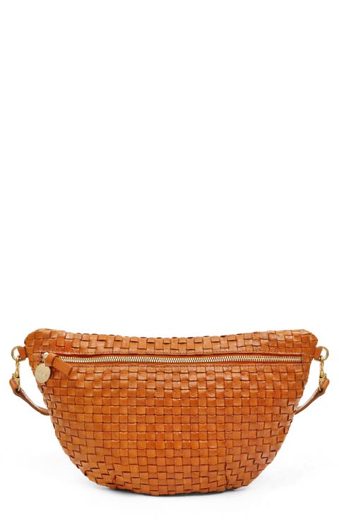 Grande Woven Leather Belt Bag