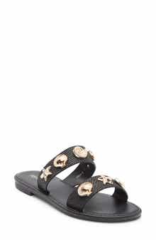 TOP MODA Aria Double Strap Slide Sandal