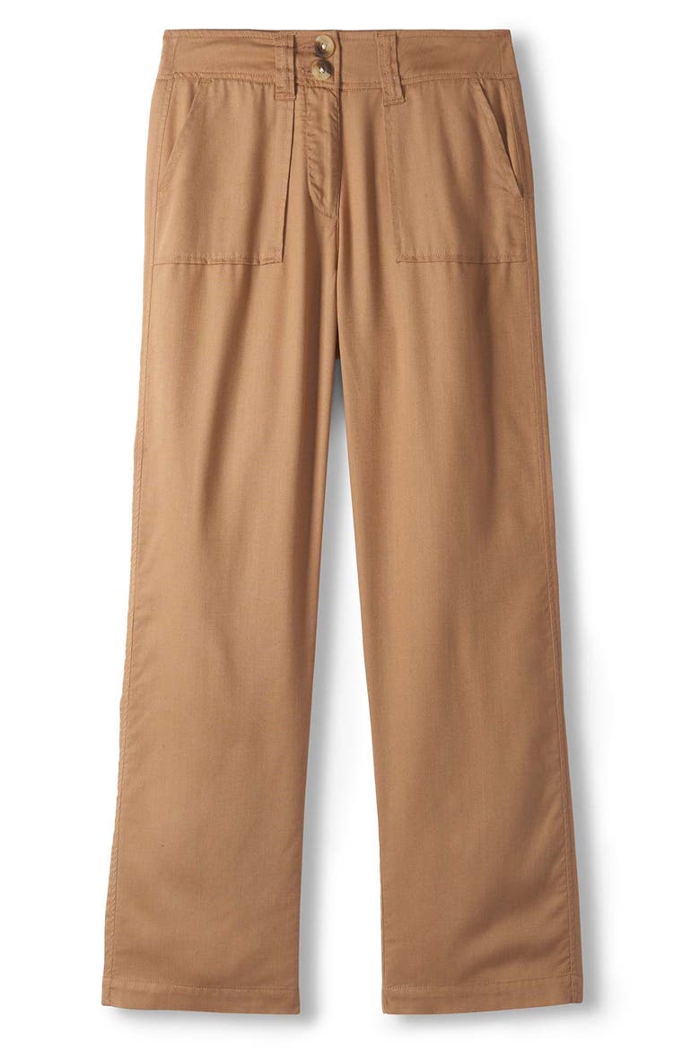 Wide Leg Tencel Lyocell Pants, Alternate, color, BURRO