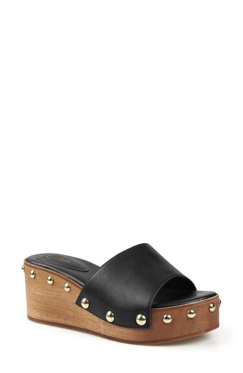Jewell Platform Wedge Slide Sandal (Women)