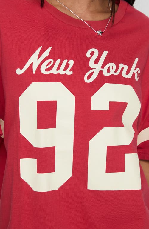 Princess Polly New York Oversize Cotton Graphic T-shirt In Red