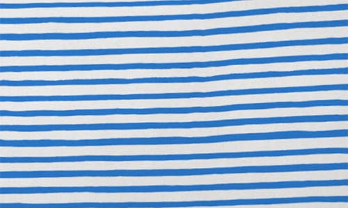 Deny Designs Blue Stripes Throw Pillow In White