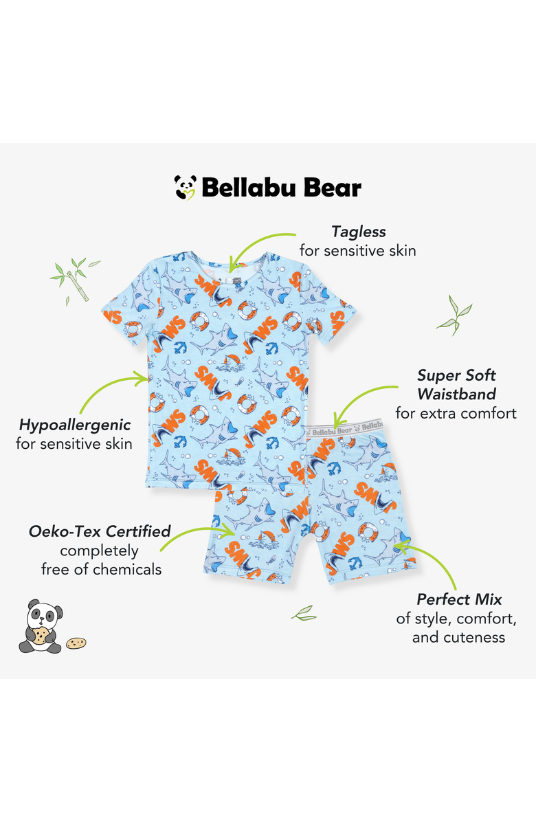 Bellabu Bear JAWS Kids 2-Piece Short Sleeve & Shorts Pajama Set, Alternate, color, Jaws