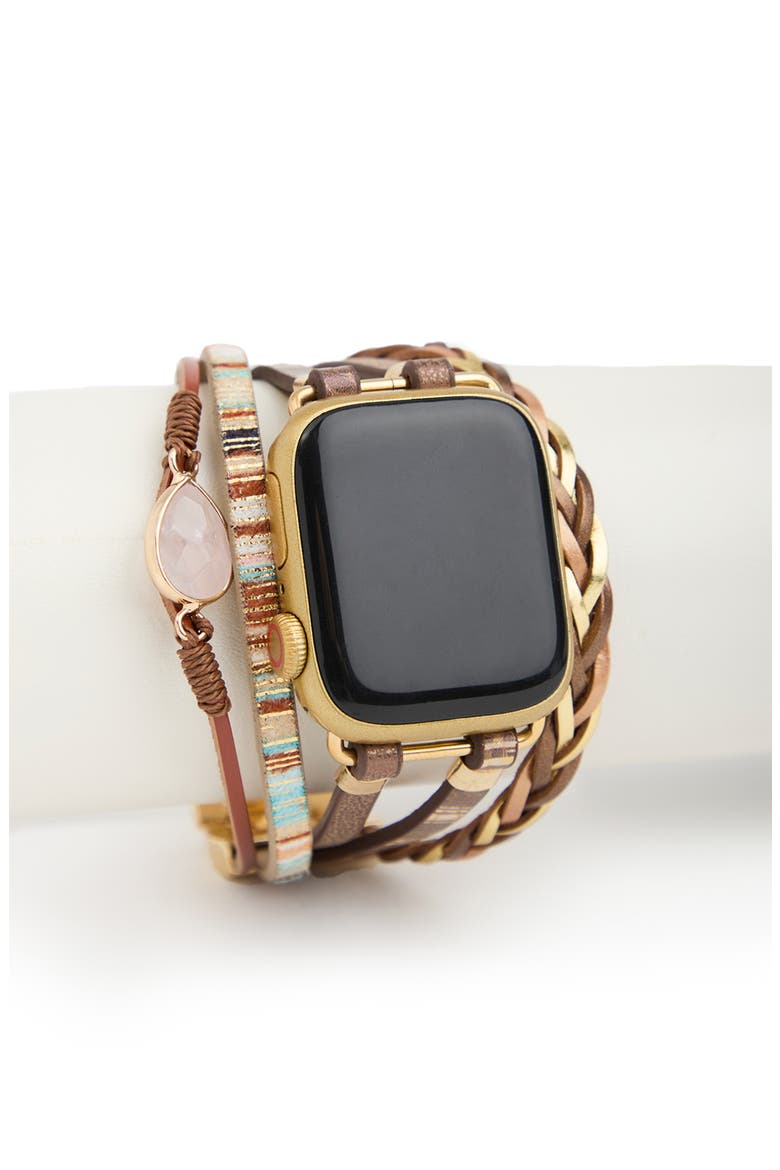 Crystal Boho Apple Watch® Watchband, Alternate, color, BROWN MULTI