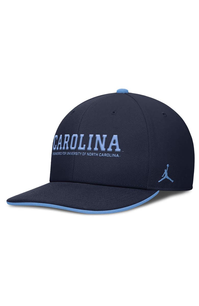 Jordan Brand Men's Jordan Brand Navy North Carolina Tar Heels 2025 On-Field Pro Performance Adjustable Hat, Main, color, 