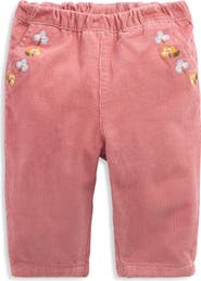 Mini Boden Embroidered Cotton Corduroy Pants