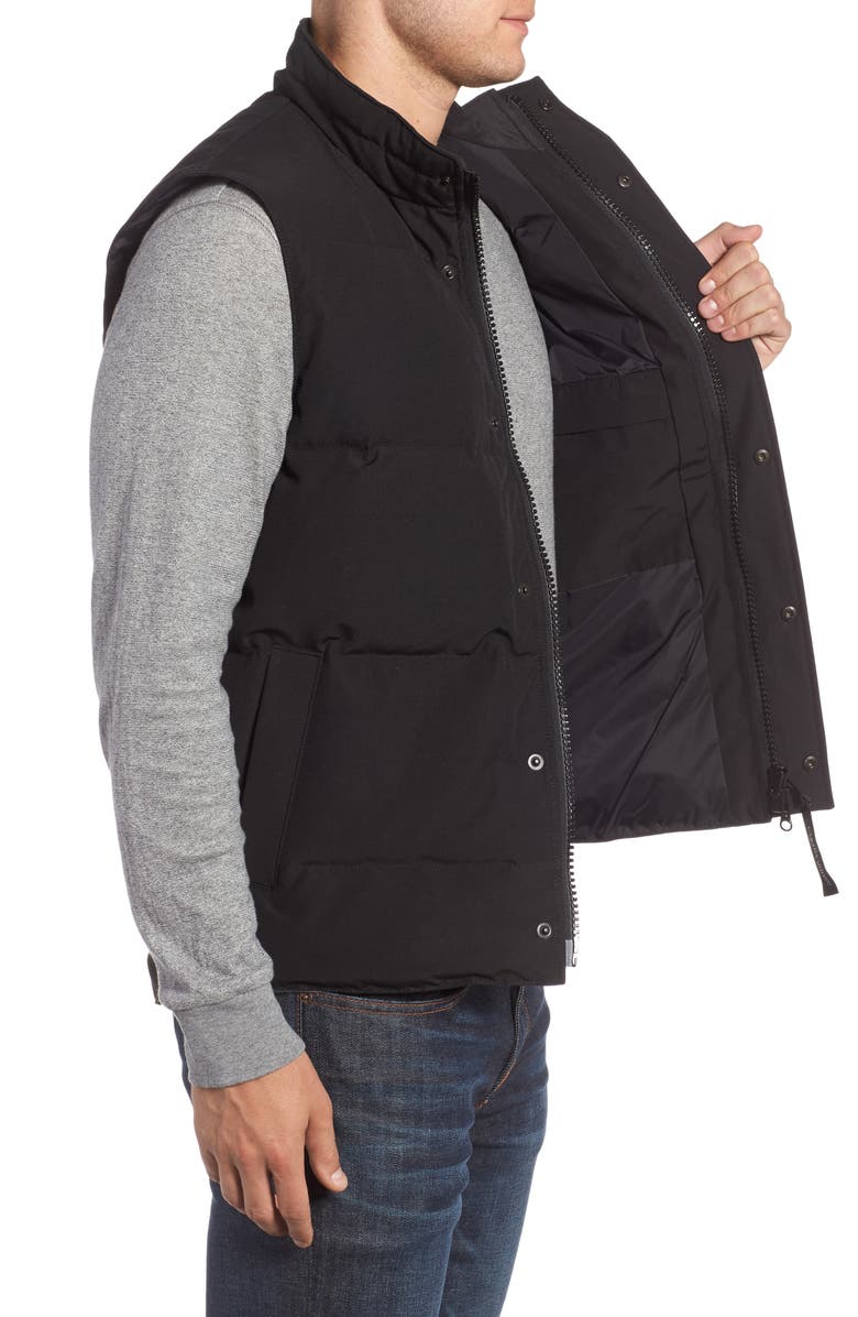 Canada Goose Garson Slim Fit Quilted Down Vest, Alternate, color, Black