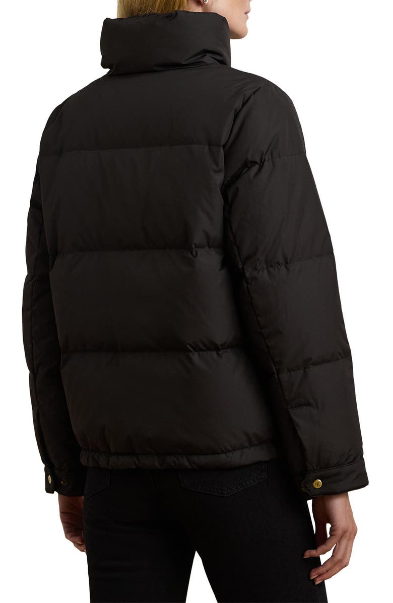 Lauren Ralph Lauren Crest Logo Crop Puffer Jacket, Alternate, color, 