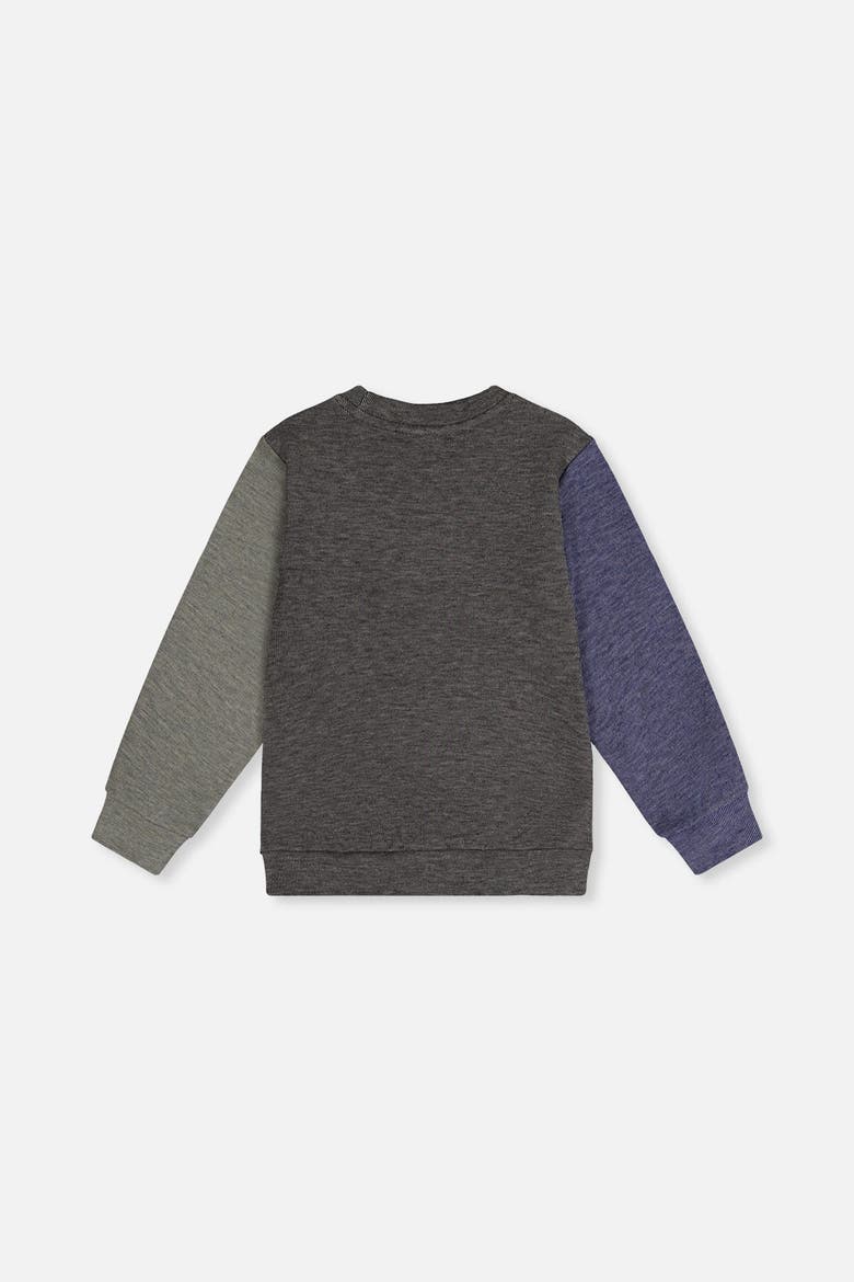 Colorblock Crew Neckline Jersey Top with Chest Pocket, Alternate, color, Pig Brown