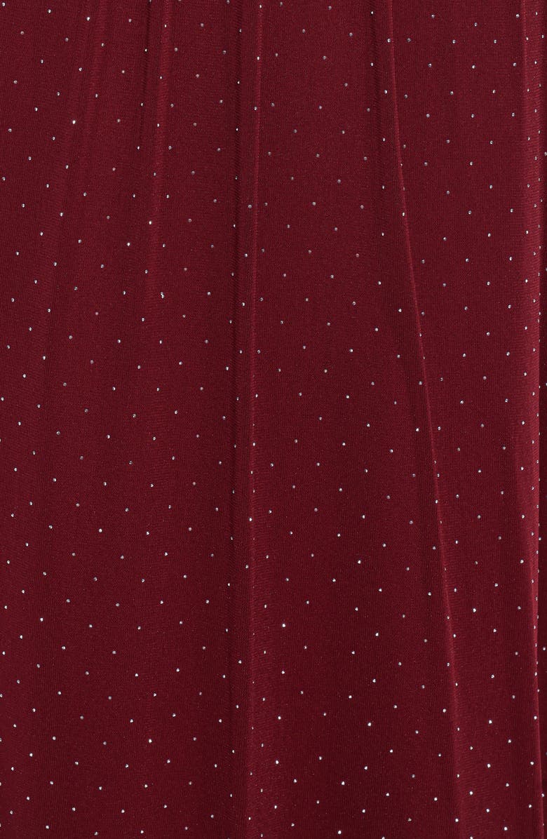 Petal & Pup Mayven Dot Halter Neck Gown, Alternate, color, Burgundy