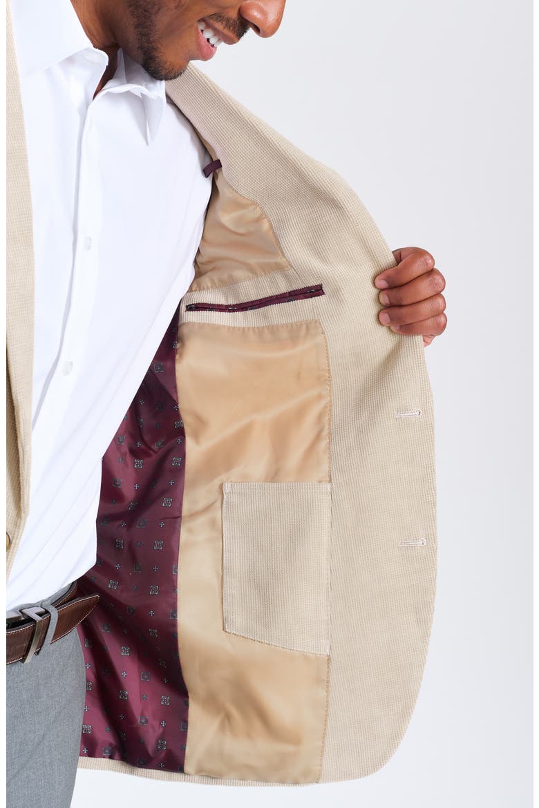 Tan Waffle Corduroy Blazer, Alternate, color, TAN