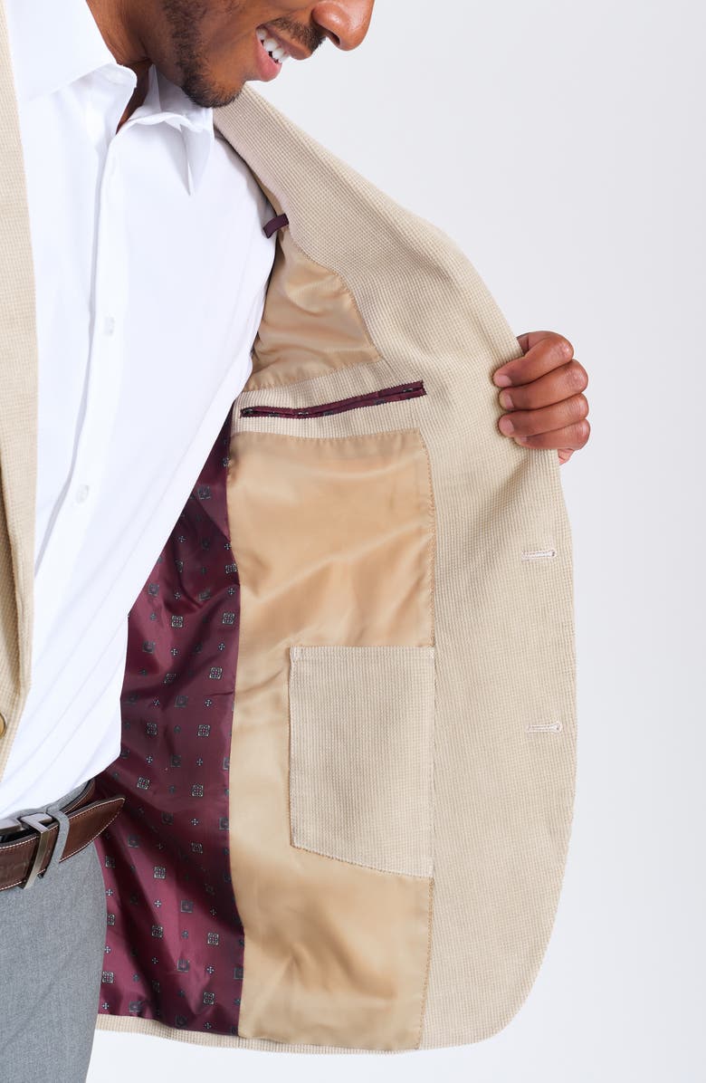 SAVILE ROW CO Tan Waffle Corduroy Blazer, Alternate, color, Tan