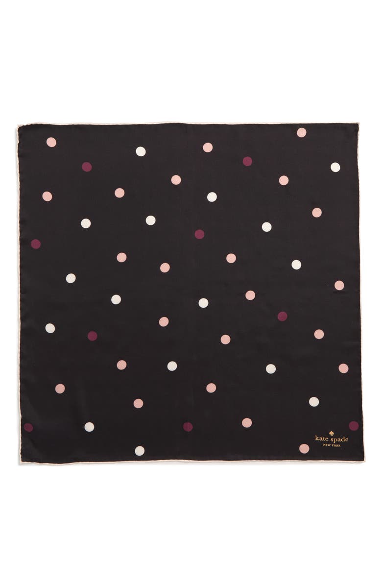 Kate Spade New York bakery dot silk bandana, Alternate, color,