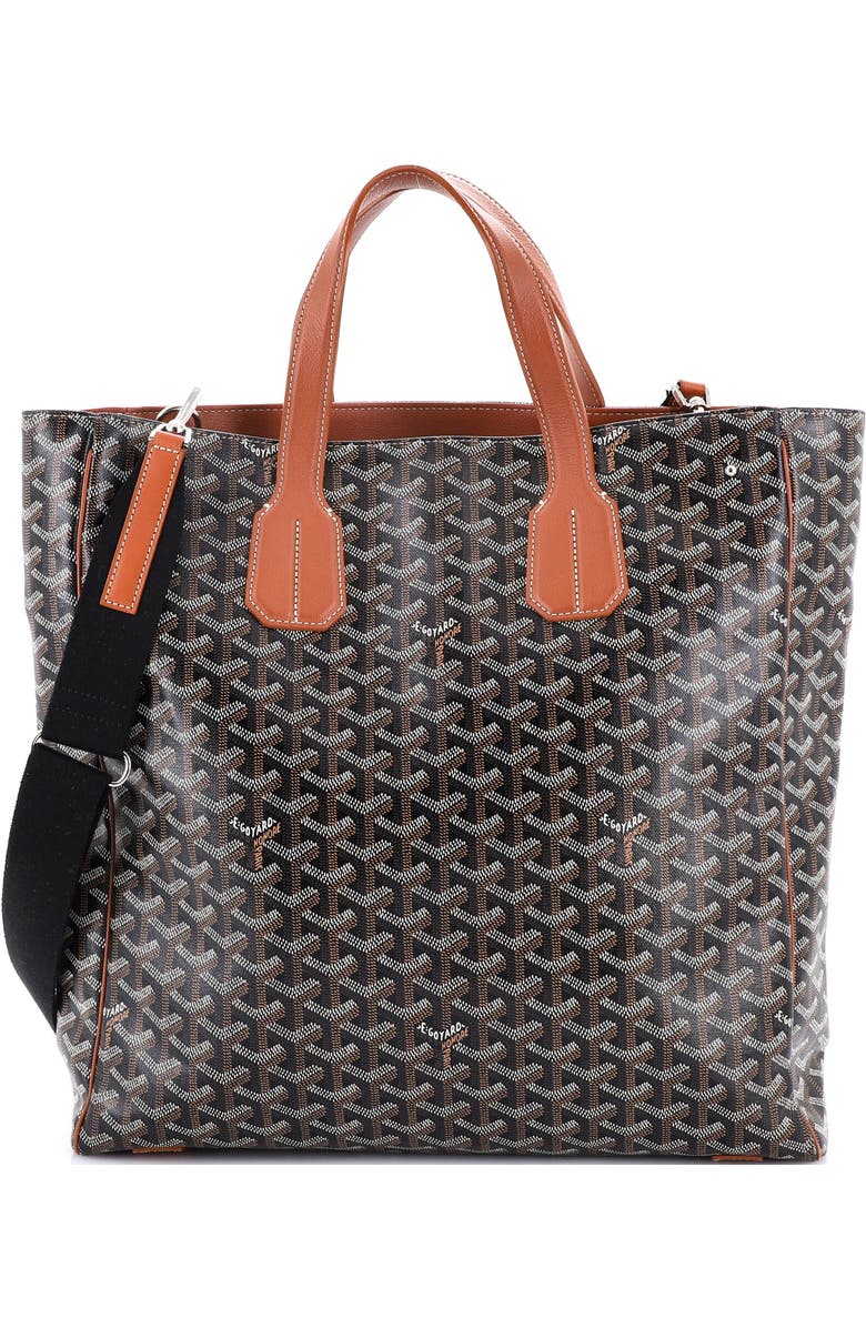 Pre-Owned Goyard Voltaire III Tote Coated Canvas, Main, color, Brown