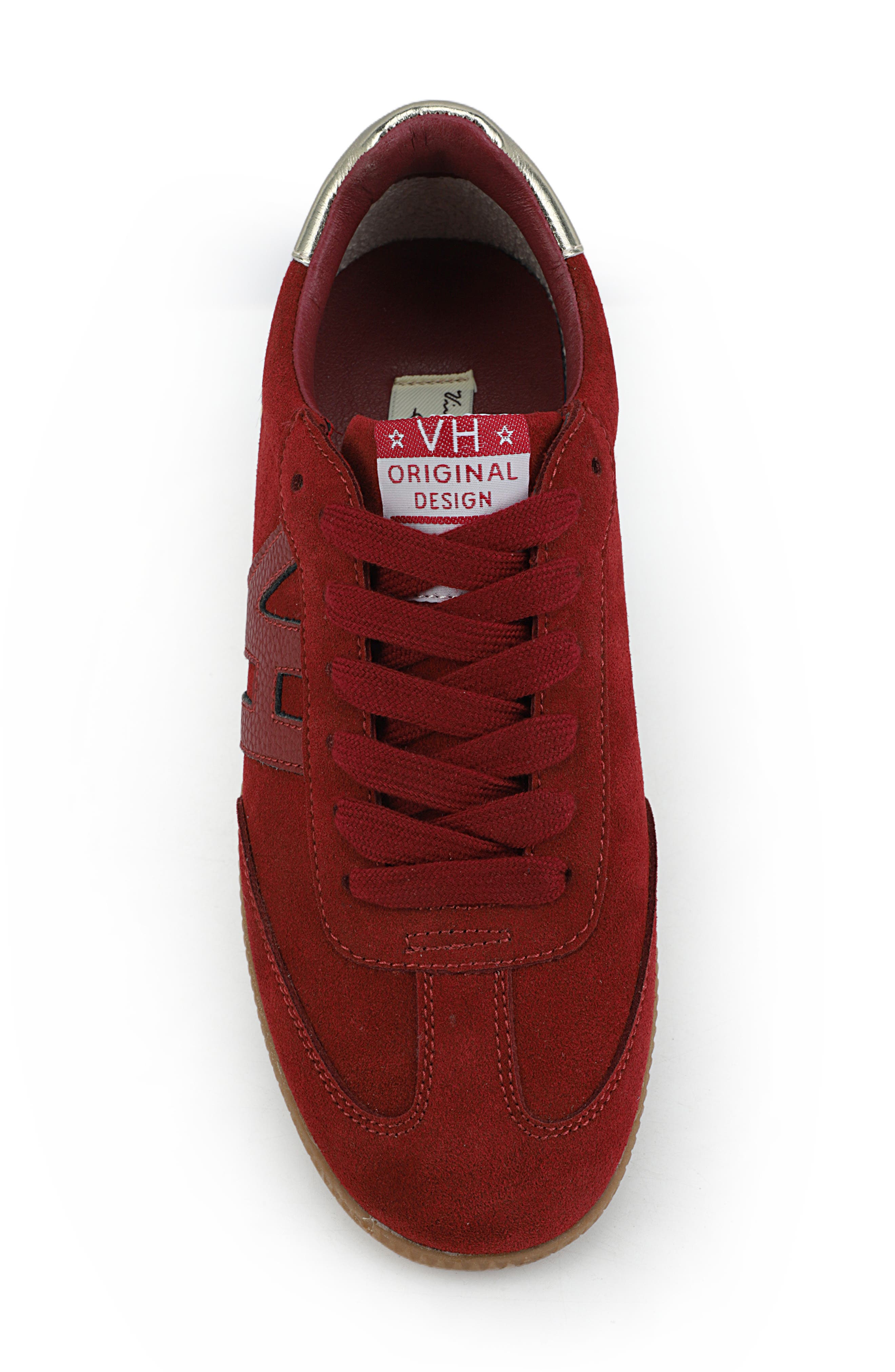 Dreamer Faux-Shearling & Leather Sneaker, Alternate, color, BURGANDY/ TIGER PRINT