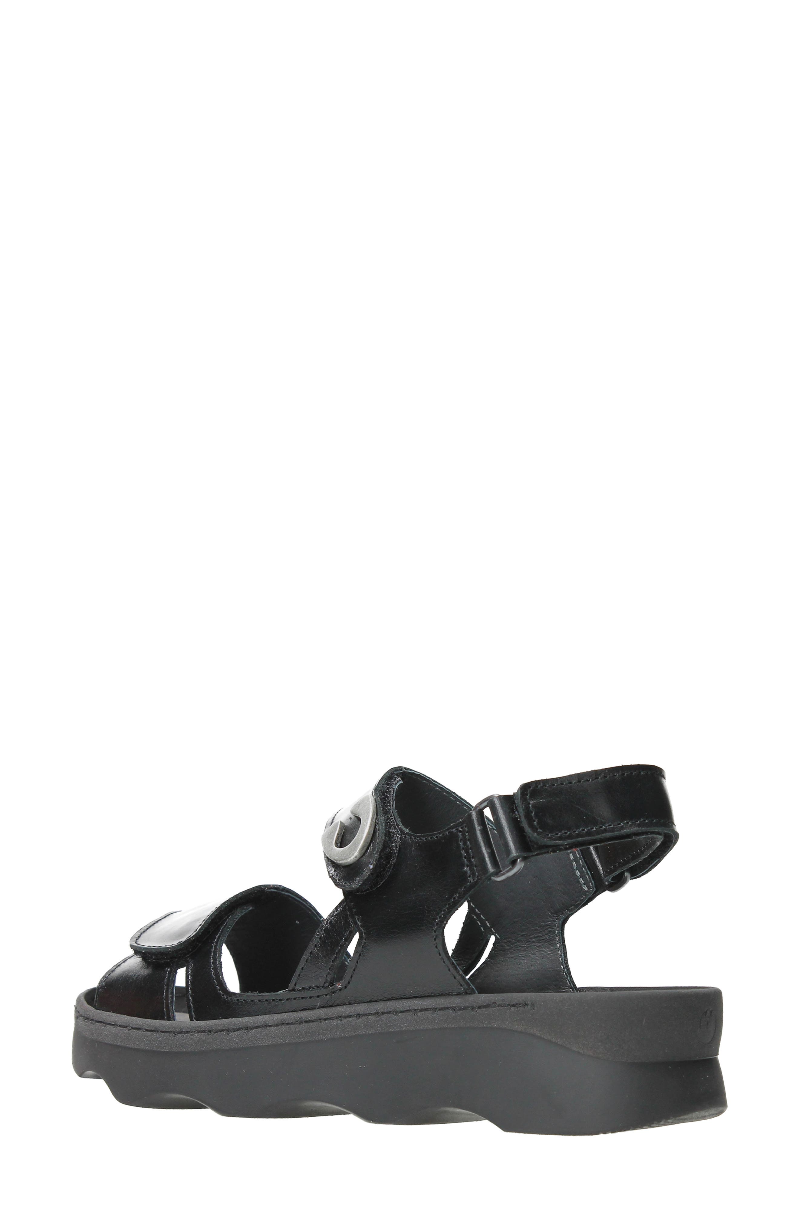 Wolky Medusa Sandal, Alternate, color, Black Reflex Leather