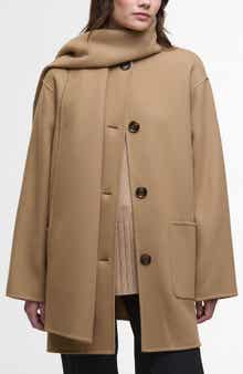 Clementine Scarf Detail Wool Blend Coat