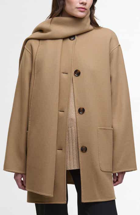 Clementine Scarf Detail Wool Blend Coat