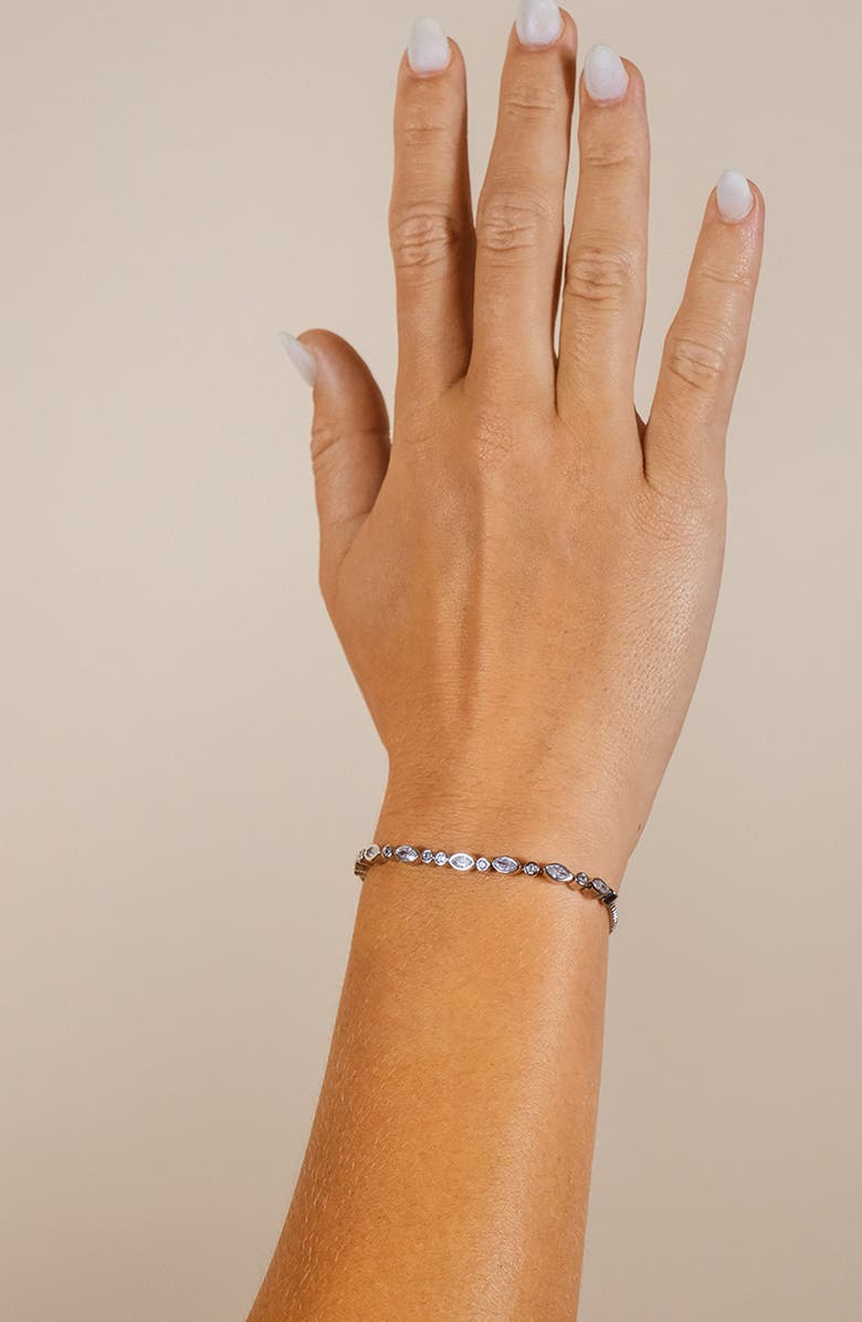 Sterling Forever CZ Slider Bracelet, Alternate, color,