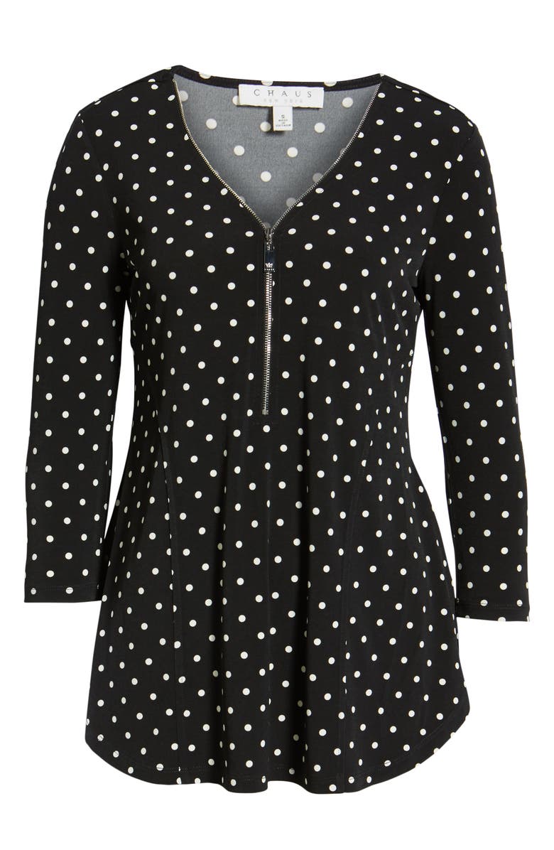 Chaus Zipper Dot Top, Alternate, color,