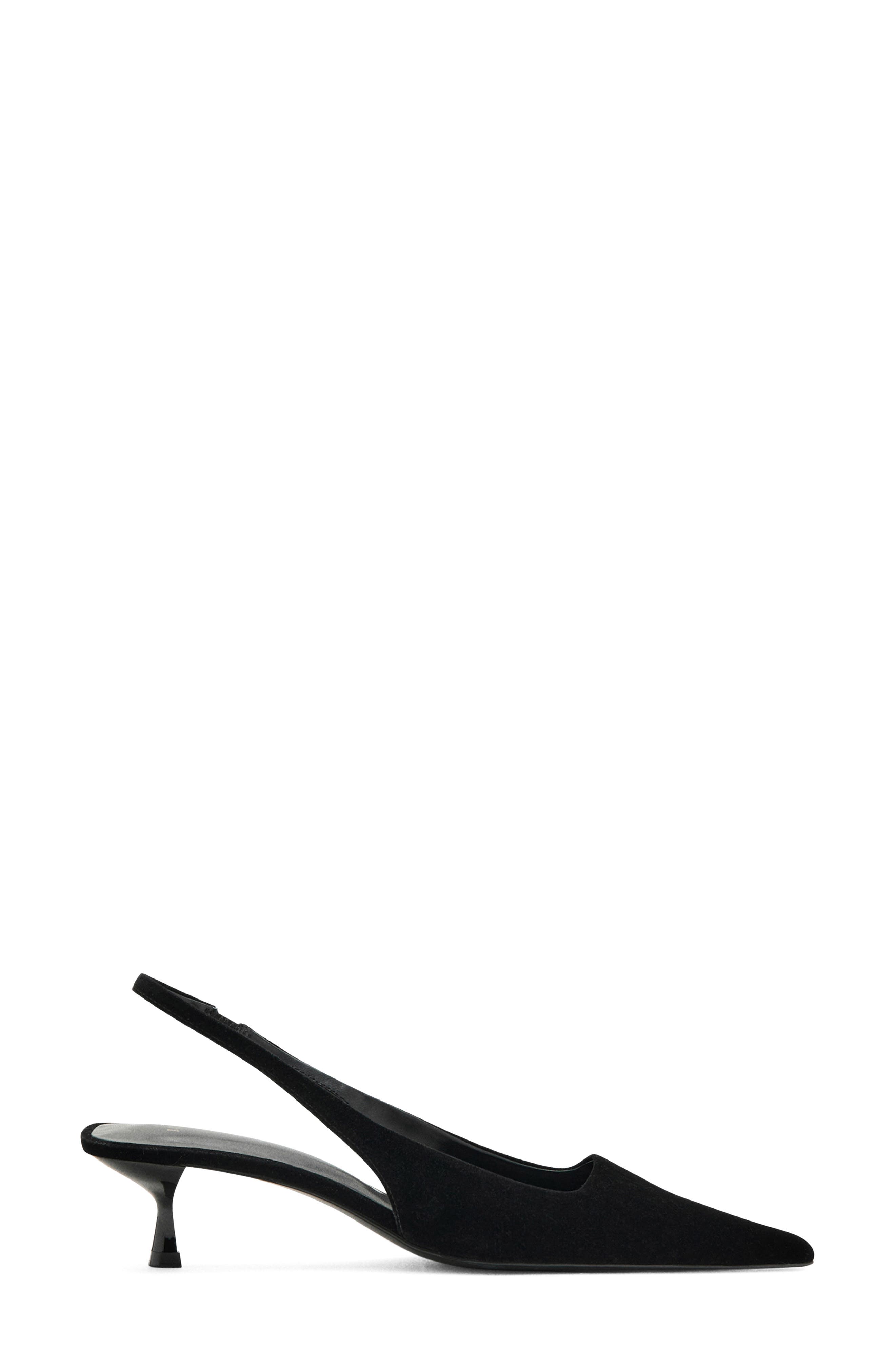 Slingback Pointed Toe Pump, Alternate, color, BLACK