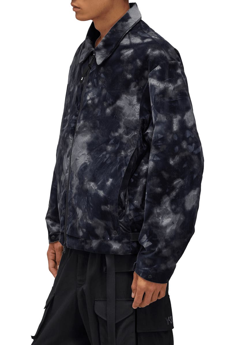 Y-3 Tie Dye Allover Print Flock Liner Jacket, Alternate, color, 