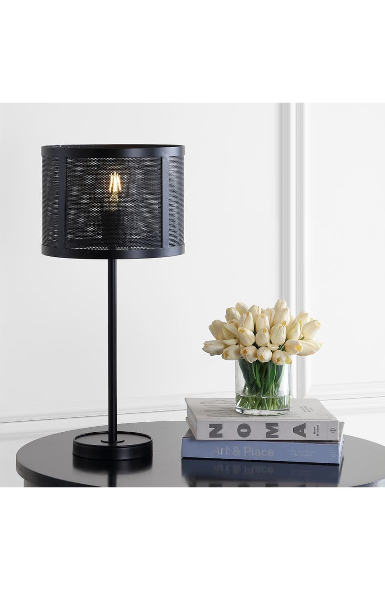 JONATHAN Y Wilcox Minimalist Metal LED Table Lamp, Alternate, color, Black