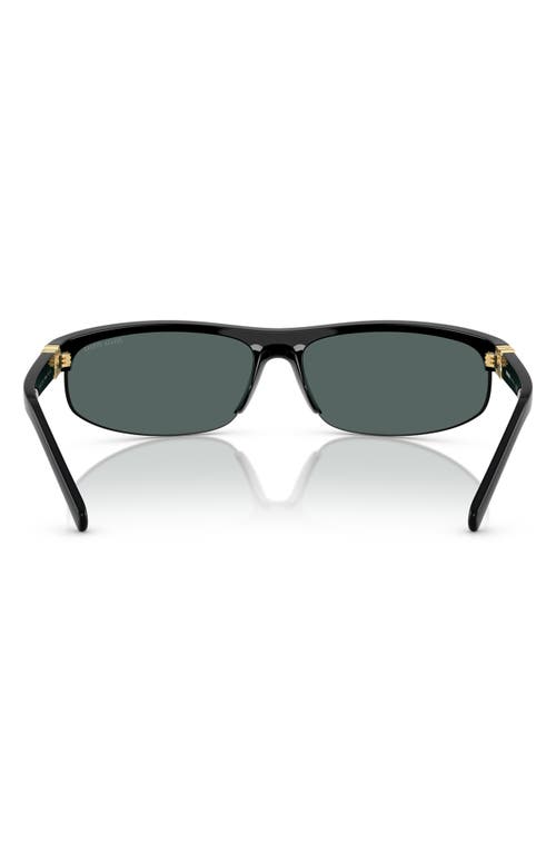 Miu Miu 70mm Oversize Oval Semirimless Sunglasses In Black