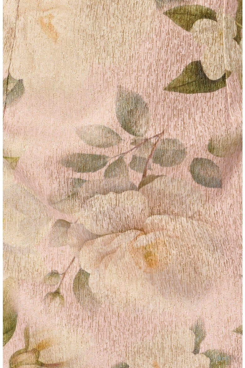 Beaded Jacquard Column Gown, Alternate, color, BLUSH MULTI