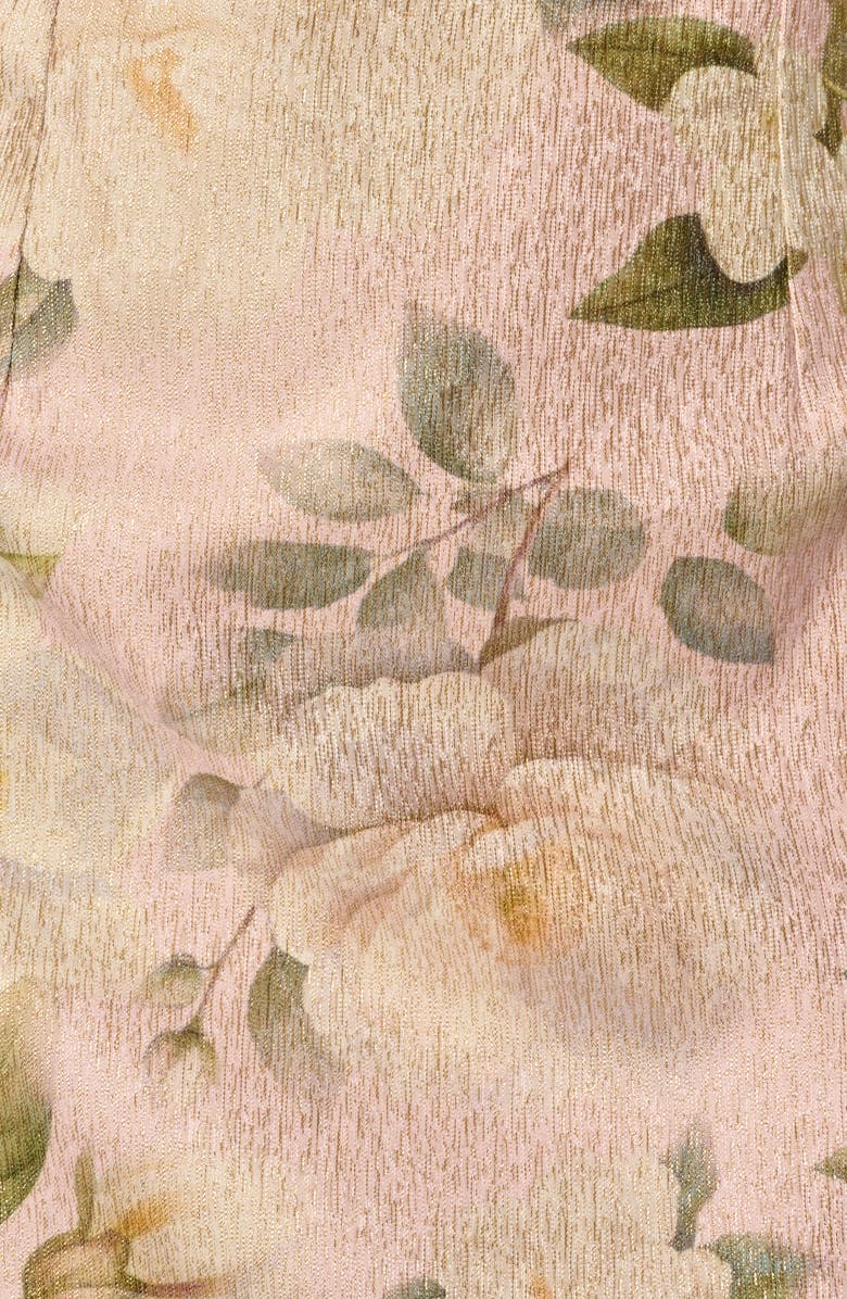 Adrianna Papell Beaded Jacquard Column Gown, Alternate, color, 