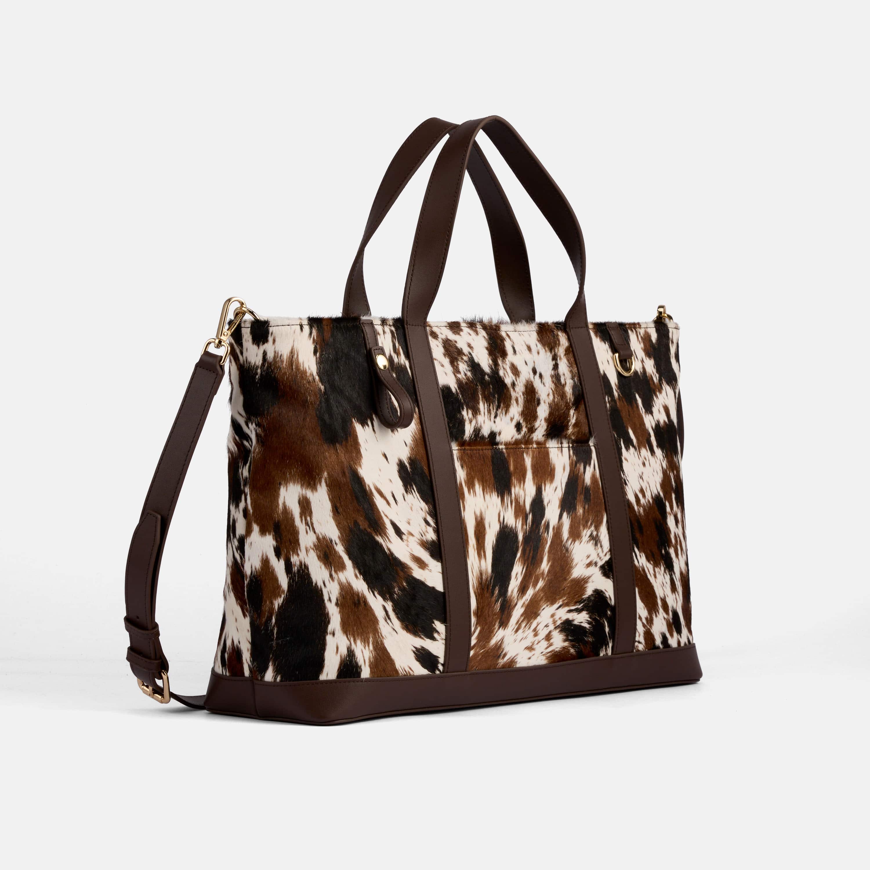 Cowhide Tote, Alternate, color, Darkhorse
