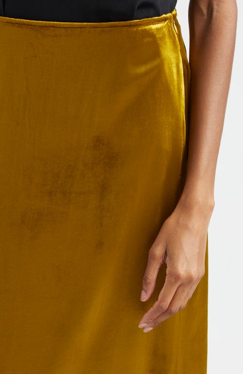 Rohe Velvet Silk Blend Long Skirt In Gold