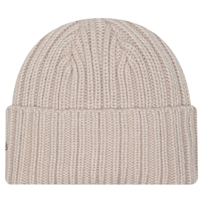 New Era Men s New Era Light Beige Cleveland Browns Logo Applique Cuffed New Era Men s New Era Light Beige Cleveland Browns Logo Applique Cuffed