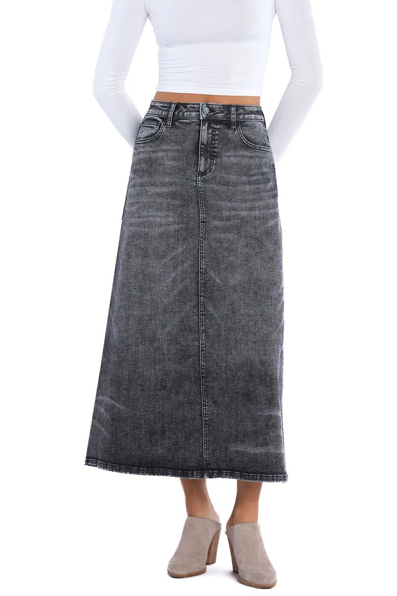 Remi Denim Maxi Skirt, Alternate, color, REMI GREY
