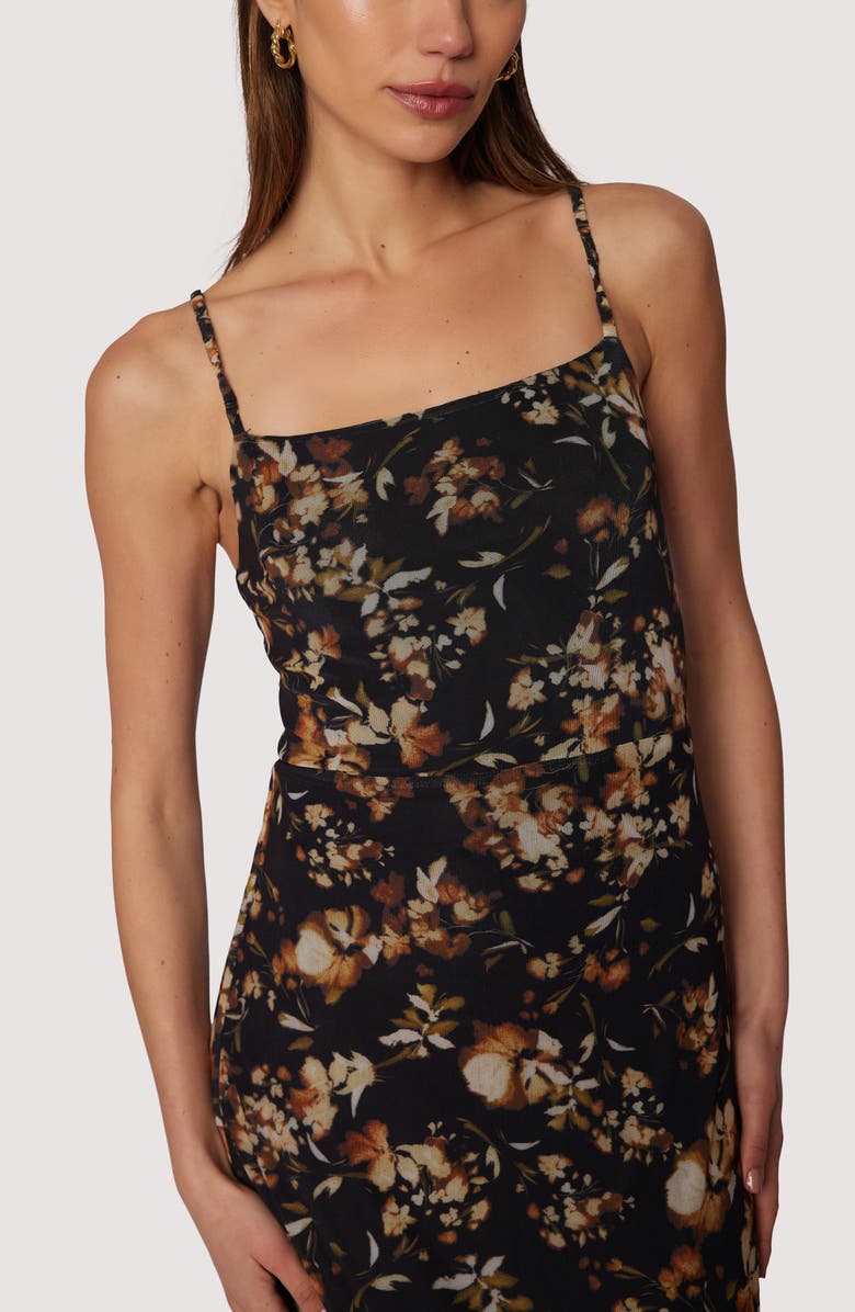 Lost + Wander Moonlit Meadow Floral Maxi Dress, Alternate, color, Black Rust Floral