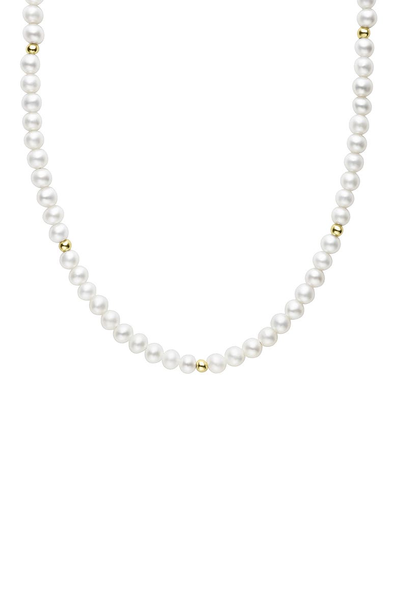 Kids' Cultured Pearl Necklace, Main, color, SILVER