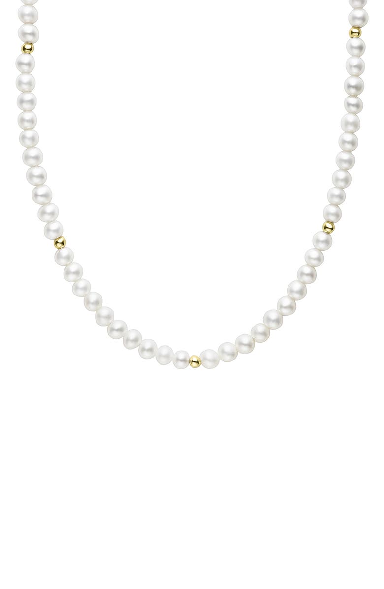 LAGOS Kids' Cultured Pearl Necklace, Main, color, Silver