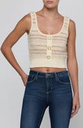 L'AGENCE Galene Mixed Stitch Crop Sweater Tank