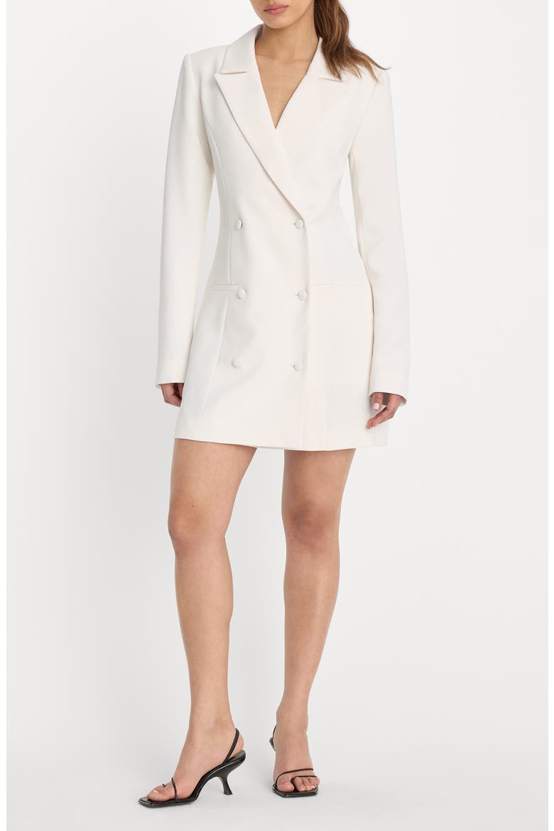 Luxe Suiting Exec Long Sleeve Blazer Minidress, Main, color, SOFT SHELL