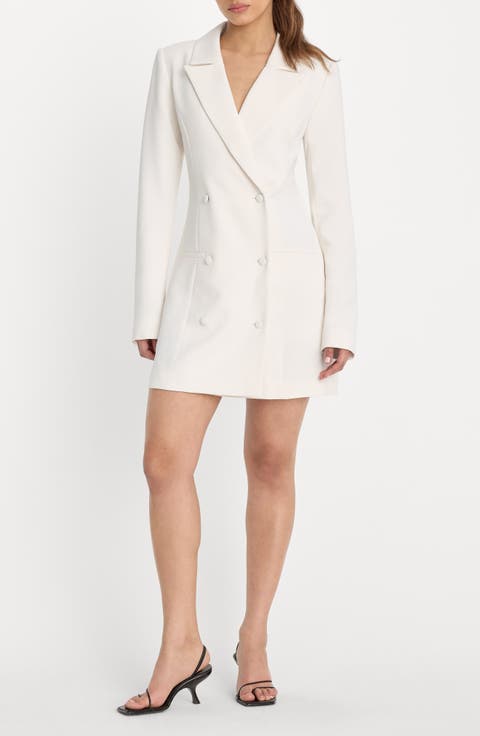 Luxe Suiting Exec Long Sleeve Blazer Minidress