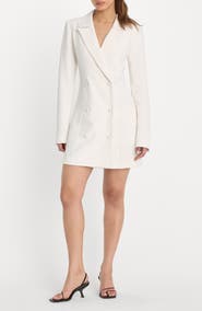 Good American Luxe Suiting Exec Long Sleeve Blazer Minidress