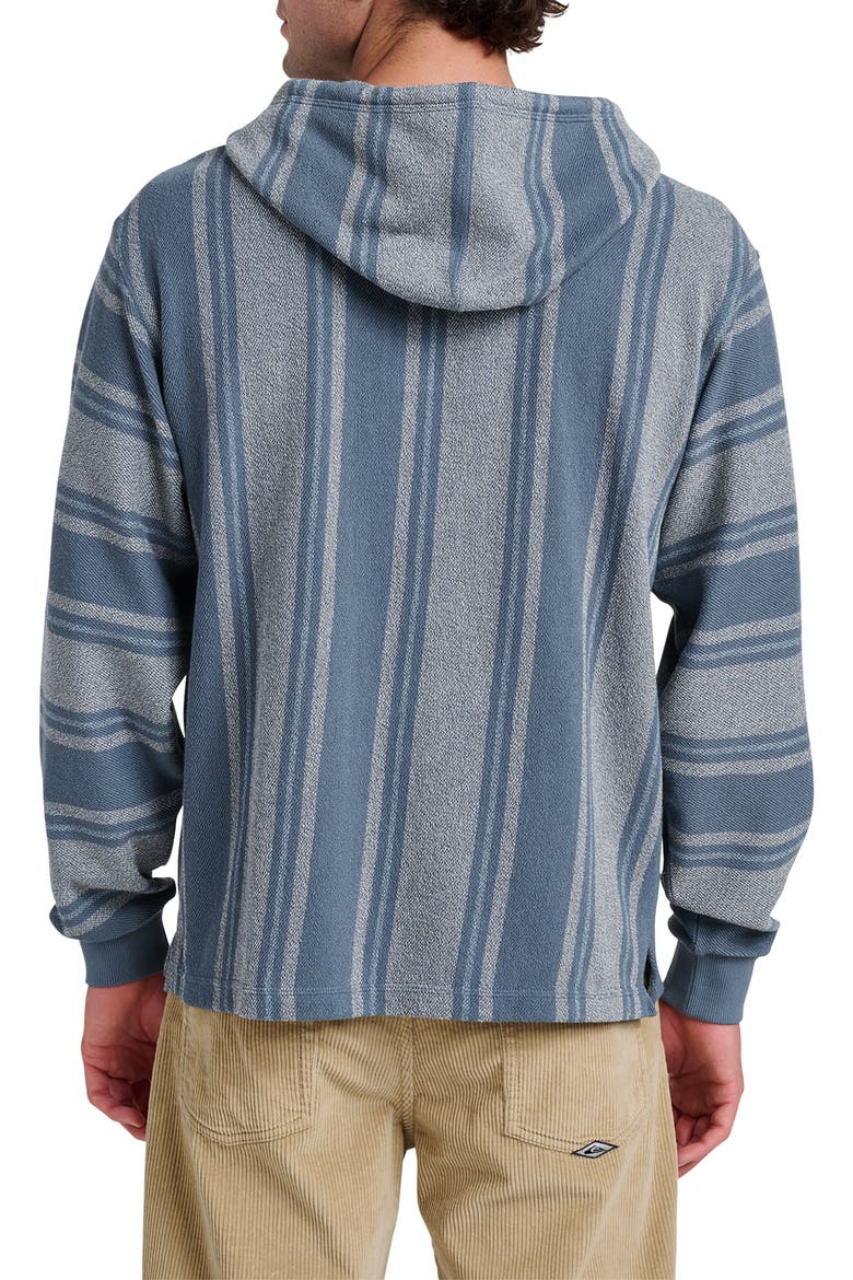 Playa Stripe Henley Hoodie, Alternate, color, CHINA BLUE