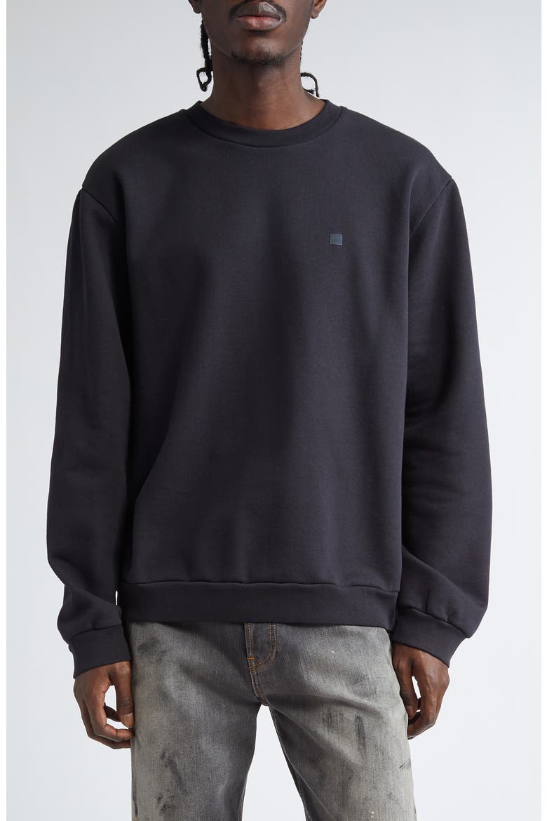 ACNE - acneスウェット Acne Studios Embroidered Face Patch Fleece Sweatshirt (Men