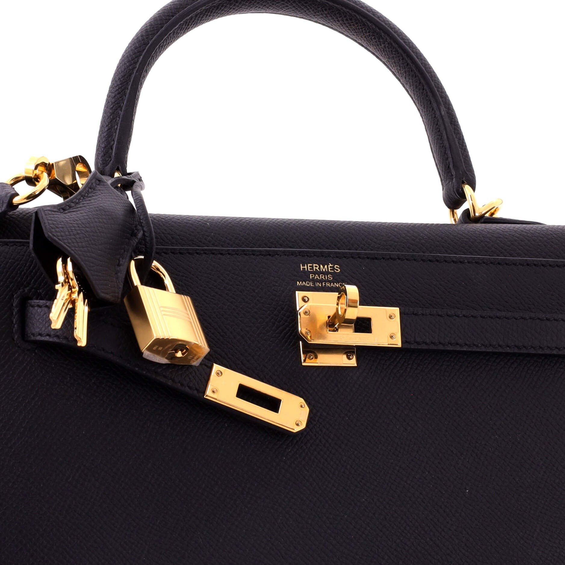 Kelly Handbag Black Epsom with Gold Hardware 25, Alternate, color, Noir