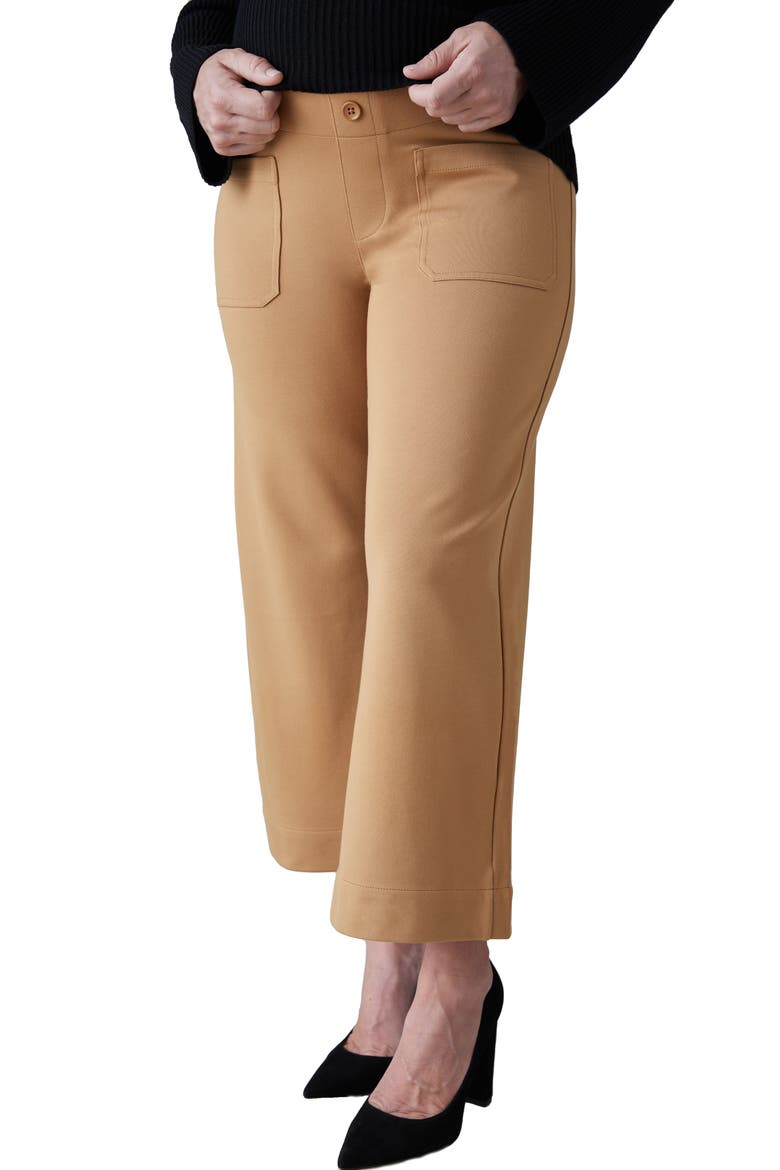Crop Wide Leg Maternity Pants, Main, color, CAPPUCCINO