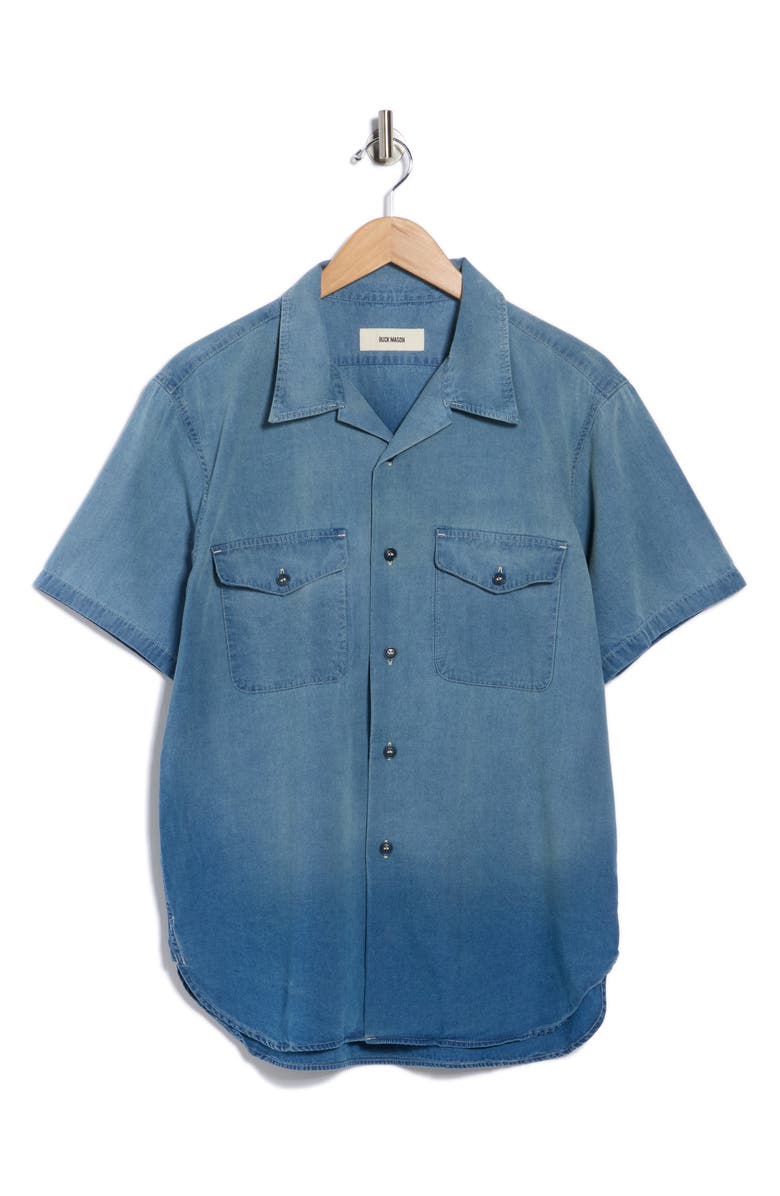 BUCK MASON Hammerhead Denim Button-Up Shirt, Alternate, color, Blue