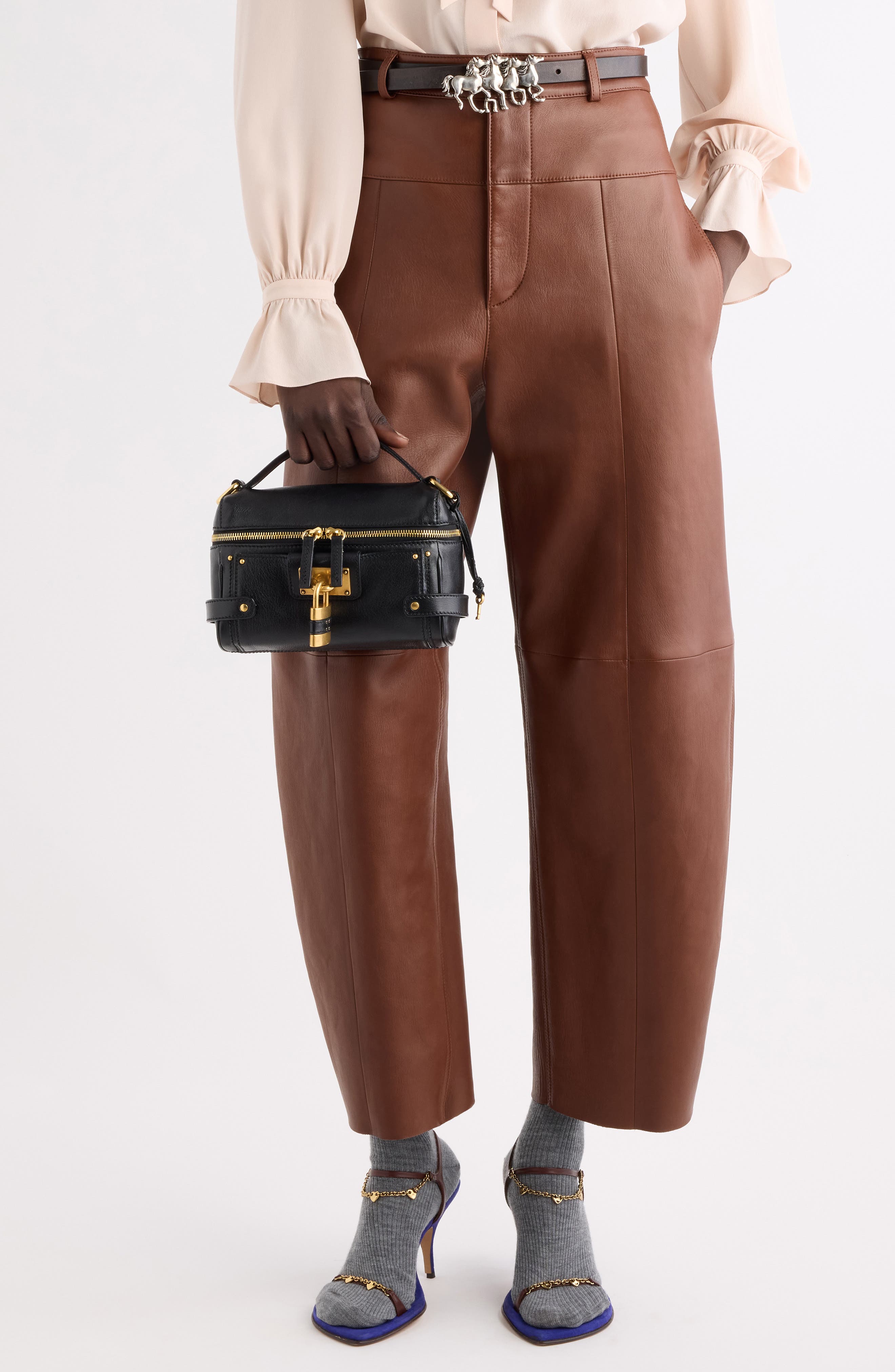Paddington Leather Crossbody Bag, Alternate, color, BLACK
