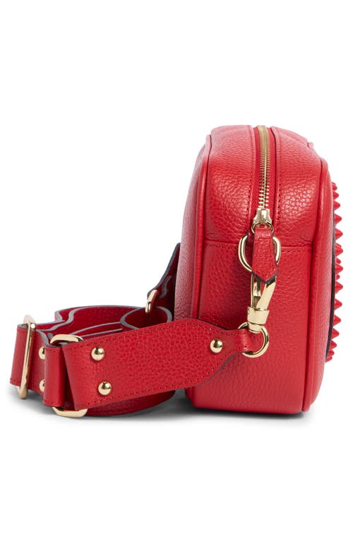 Valentino By Mario Valentino Mia Rockstud Leather Camera Bag In Red