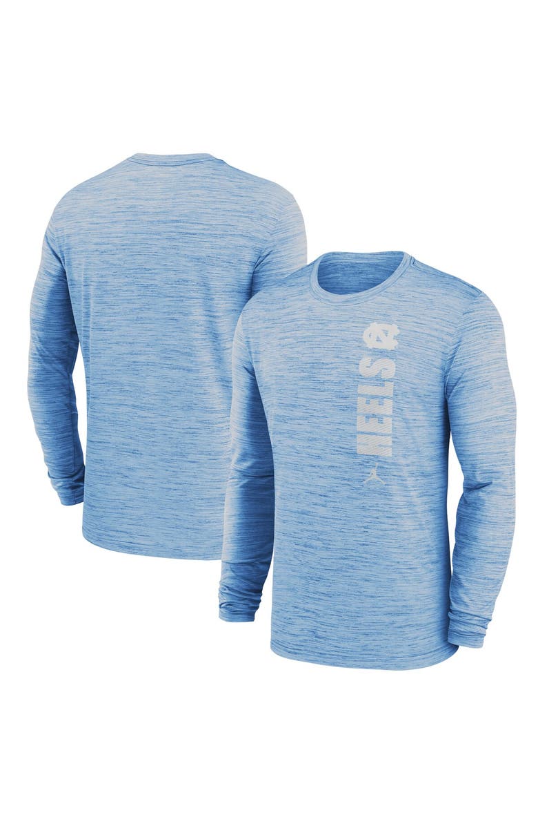 Jordan Brand Men's Jordan Brand Carolina Blue North Carolina Tar Heels 2024 Sideline Velocity Performance Long Sleeve T-Shirt, Main, color, Light Blue